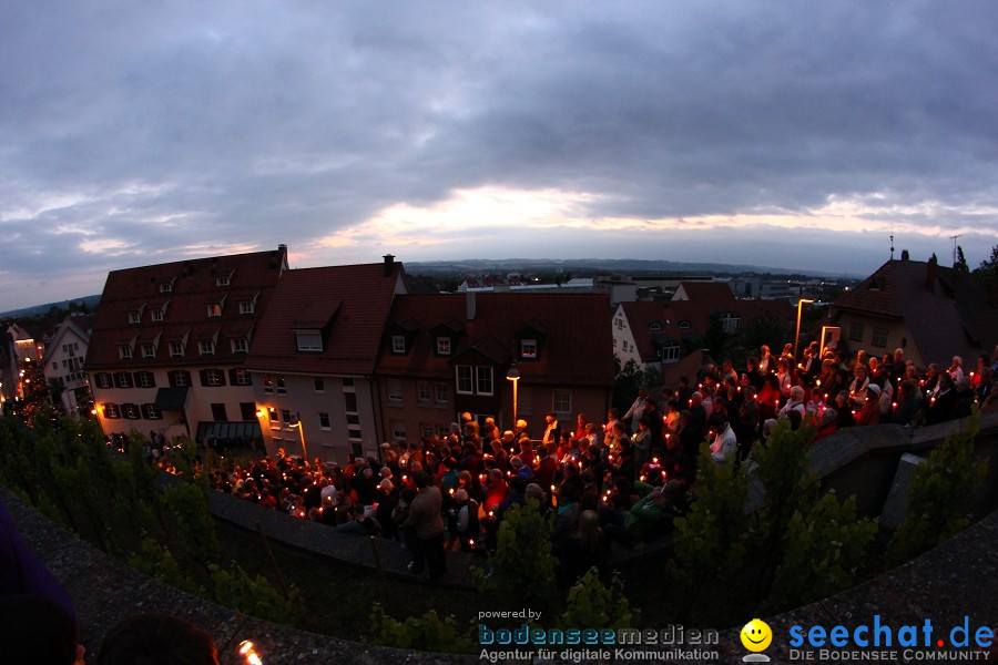 Festgottesdienst in der Basilika mit einer Lichterprozession: Weingarten, 2