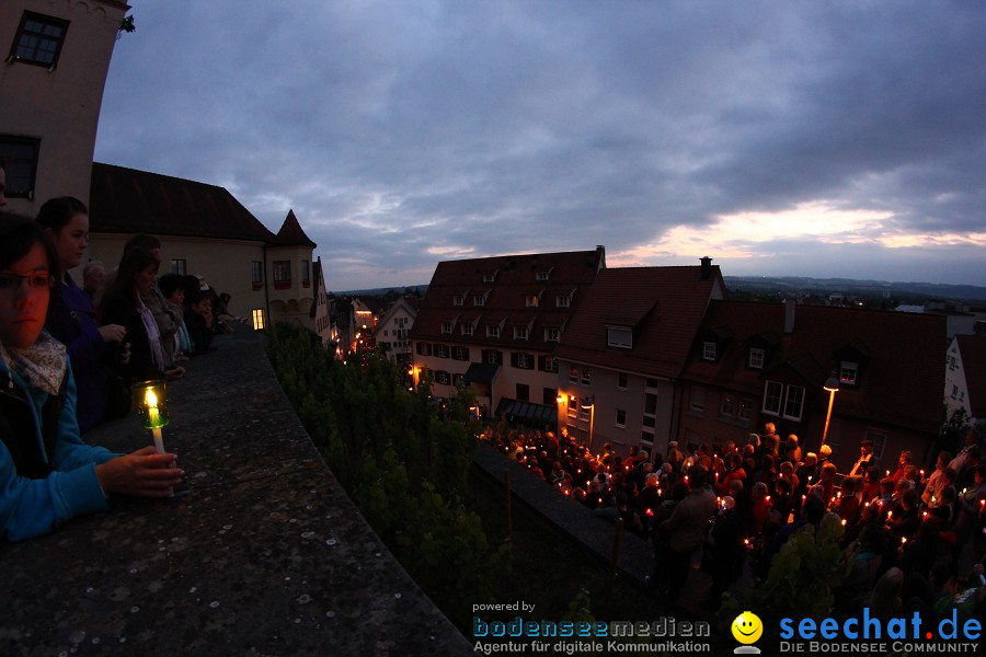 Festgottesdienst in der Basilika mit einer Lichterprozession: Weingarten, 2