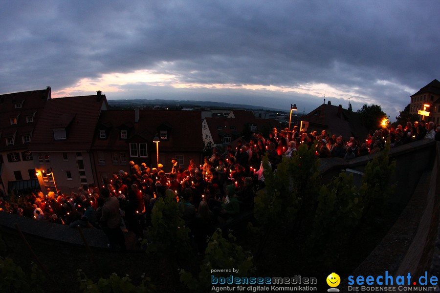 Festgottesdienst in der Basilika mit einer Lichterprozession: Weingarten, 2