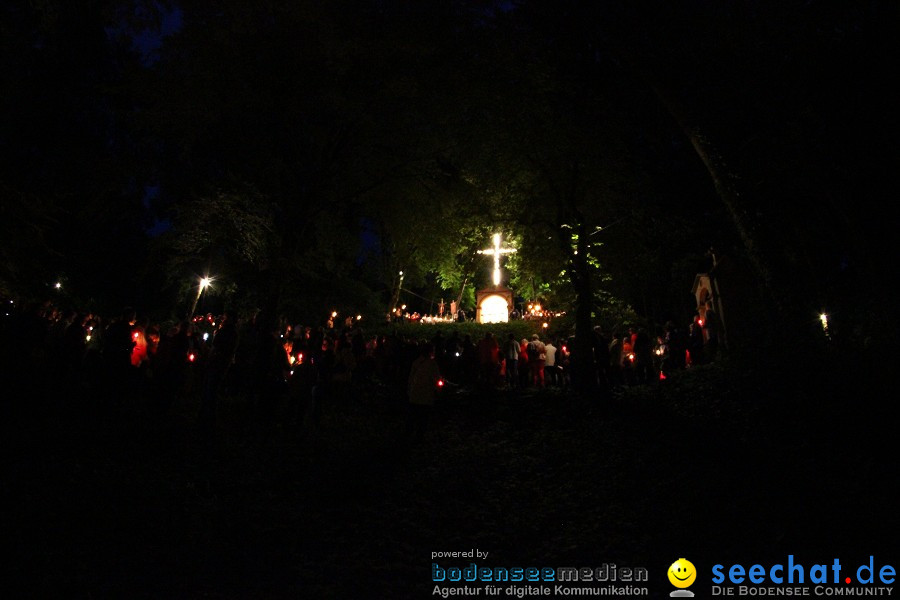 Festgottesdienst in der Basilika mit einer Lichterprozession: Weingarten, 2