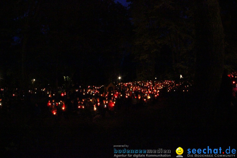 Festgottesdienst in der Basilika mit einer Lichterprozession: Weingarten, 2