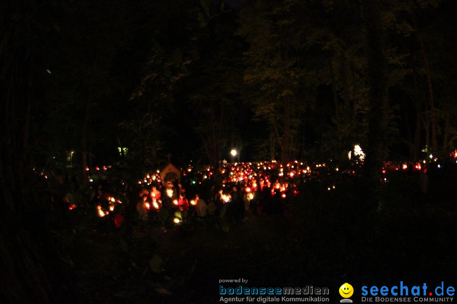 Festgottesdienst in der Basilika mit einer Lichterprozession: Weingarten, 2