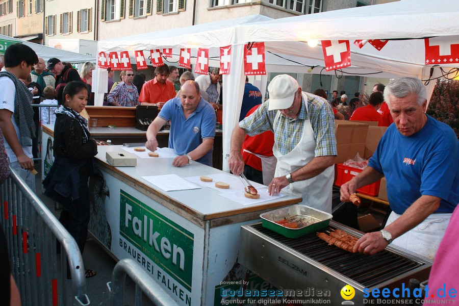 Schweizer Nationalfeiertag mit 1. August-Feuerwerk: Stein am Rhein, 01.08.2