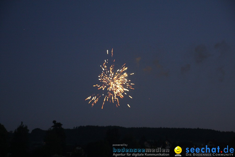 Schweizer Nationalfeiertag mit 1. August-Feuerwerk: Stein am Rhein, 01.08.2