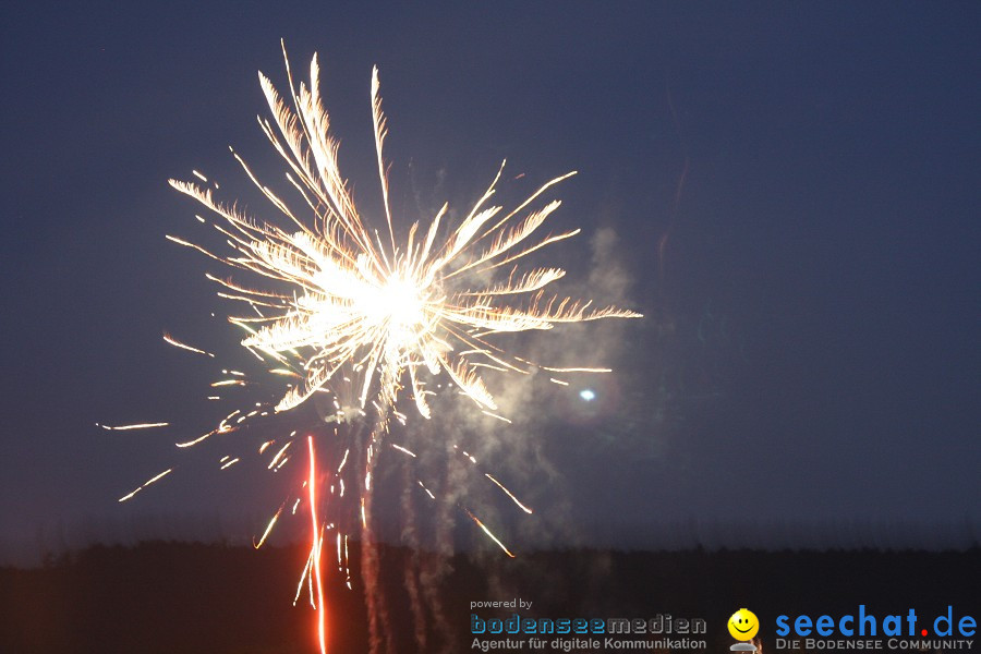 Schweizer Nationalfeiertag mit 1. August-Feuerwerk: Stein am Rhein, 01.08.2