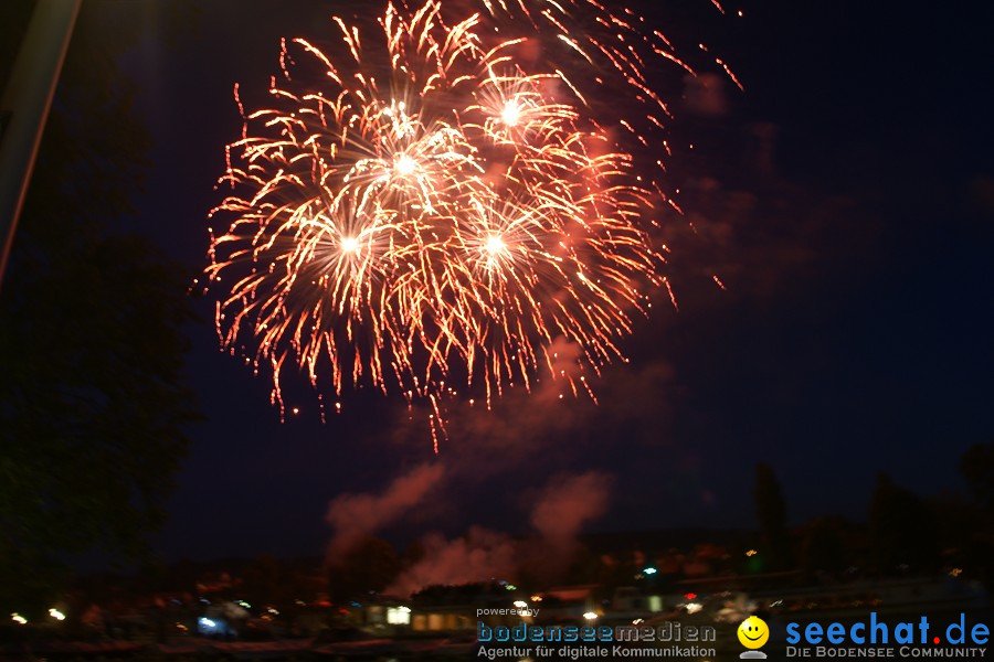 Schweizer Nationalfeiertag mit 1. August-Feuerwerk: Stein am Rhein, 01.08.2