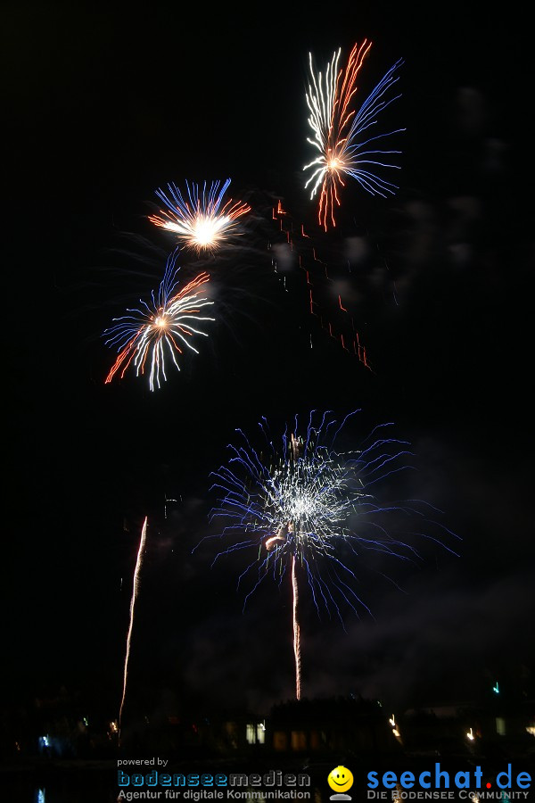 Schweizer Nationalfeiertag mit 1. August-Feuerwerk: Stein am Rhein, 01.08.2