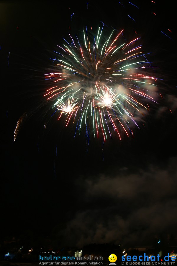 Schweizer Nationalfeiertag mit 1. August-Feuerwerk: Stein am Rhein, 01.08.2