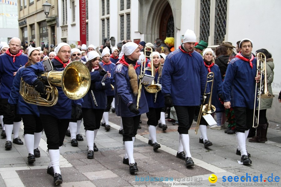 Narrenumzug - Grosses Narrentreffen in Konstanz am Bodensee, 22.01.2012