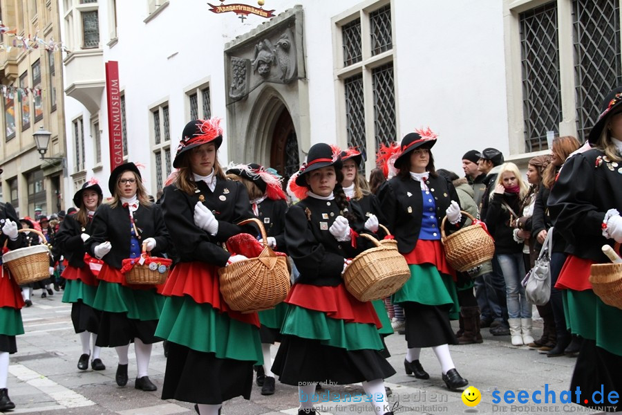 Narrenumzug - Grosses Narrentreffen in Konstanz am Bodensee, 22.01.2012