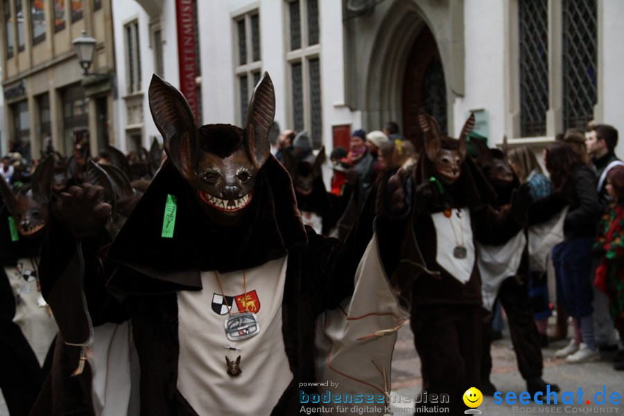 Narrenumzug - Grosses Narrentreffen in Konstanz am Bodensee, 22.01.2012