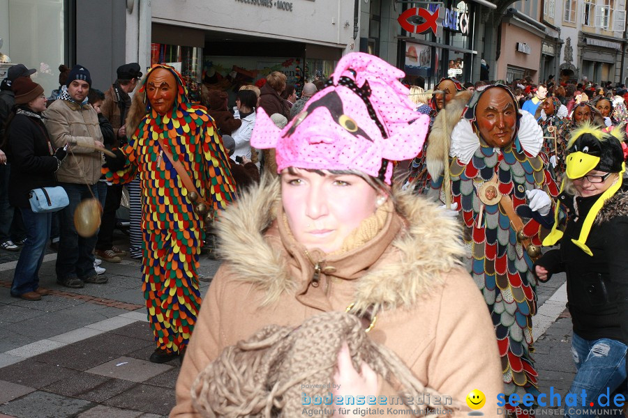 Narrenumzug - Grosses Narrentreffen in Konstanz am Bodensee, 22.01.2012