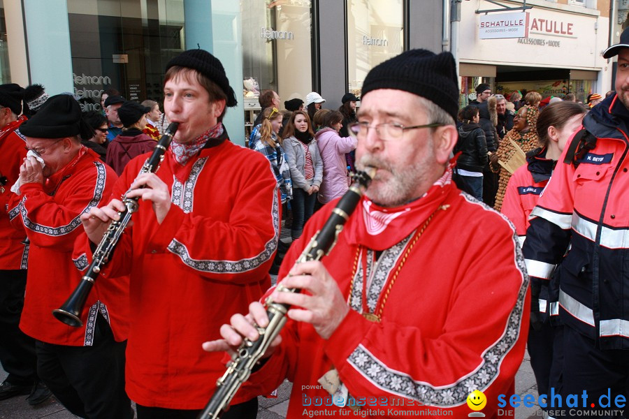 Narrenumzug - Grosses Narrentreffen in Konstanz am Bodensee, 22.01.2012