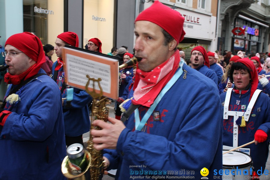 Narrenumzug - Grosses Narrentreffen in Konstanz am Bodensee, 22.01.2012