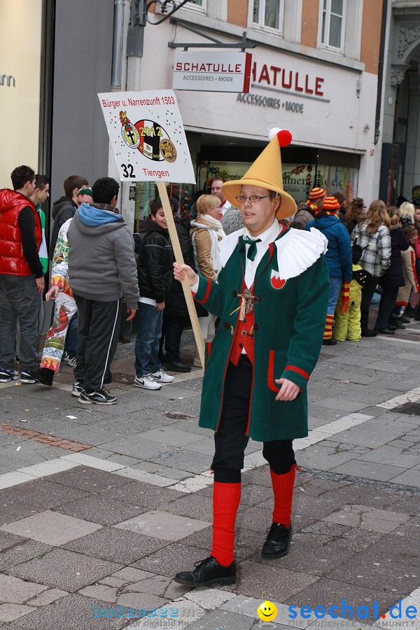 Narrenumzug - Grosses Narrentreffen in Konstanz am Bodensee, 22.01.2012