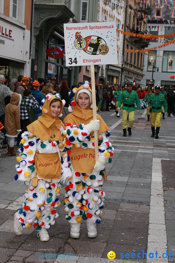 Narrenumzug - Grosses Narrentreffen in Konstanz am Bodensee, 22.01.2012