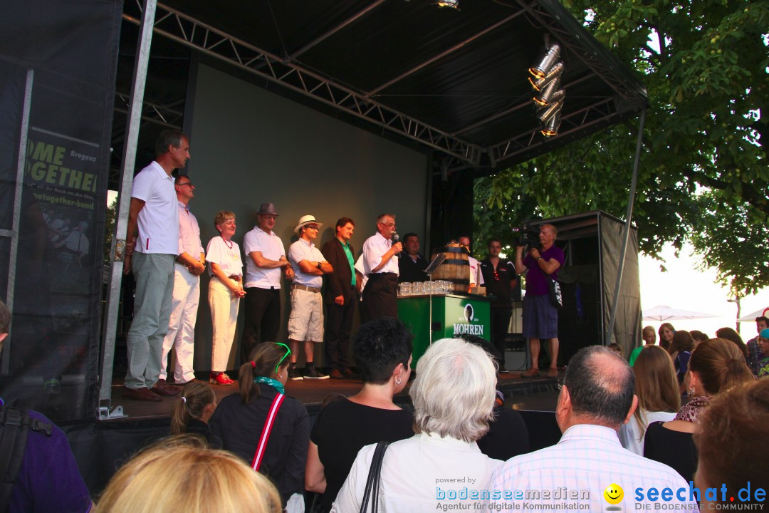 Stadtfest mit Fassanstich und Modenschau: Bregenz am Bodensee, 23.08.2012