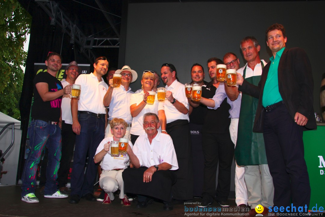 Stadtfest mit Fassanstich und Modenschau: Bregenz am Bodensee, 23.08.2012