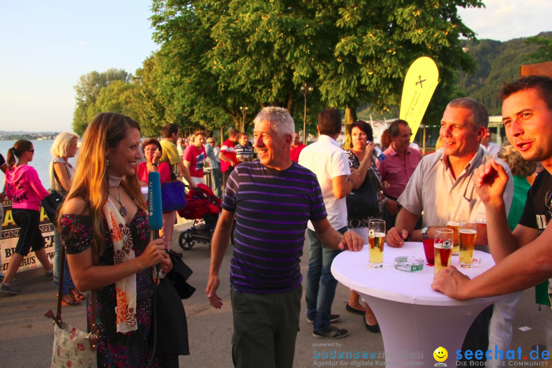 Stadtfest mit Fassanstich und Modenschau: Bregenz am Bodensee, 23.08.2012