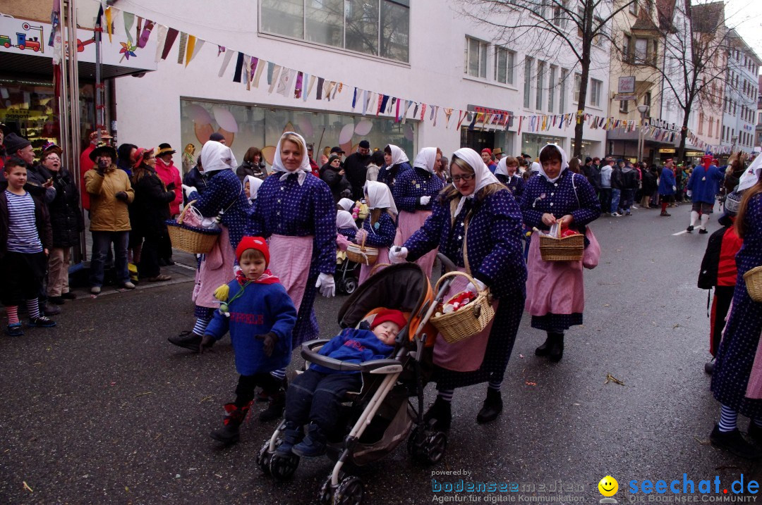 Narrenbaumumzug der Poppele-Zunft: Singen am Bodensee, 07.02.2013