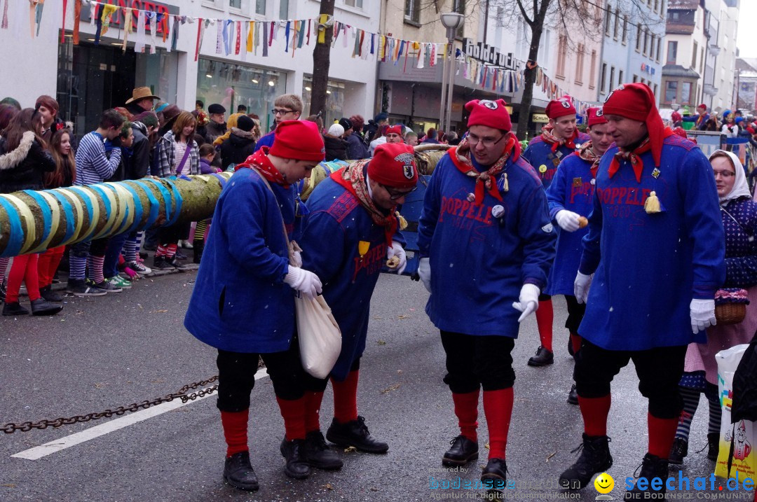 Narrenbaumumzug der Poppele-Zunft: Singen am Bodensee, 07.02.2013