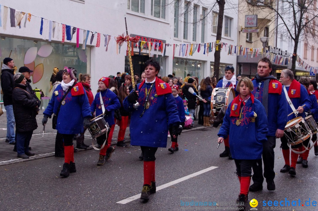 Narrenbaumumzug der Poppele-Zunft: Singen am Bodensee, 07.02.2013