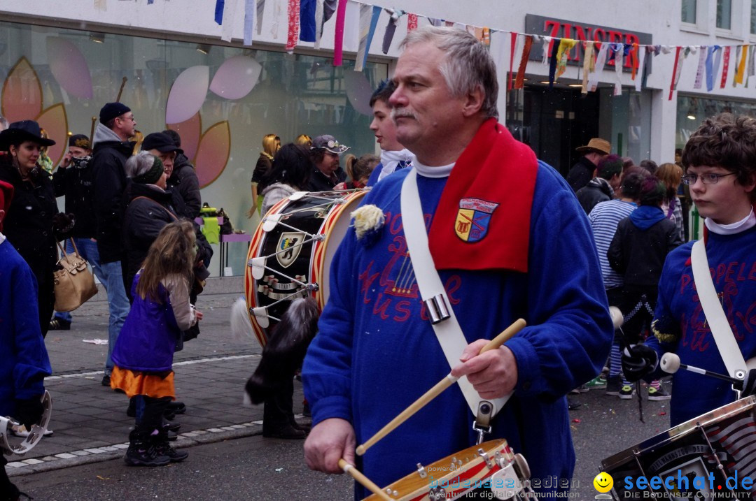 Narrenbaumumzug der Poppele-Zunft: Singen am Bodensee, 07.02.2013