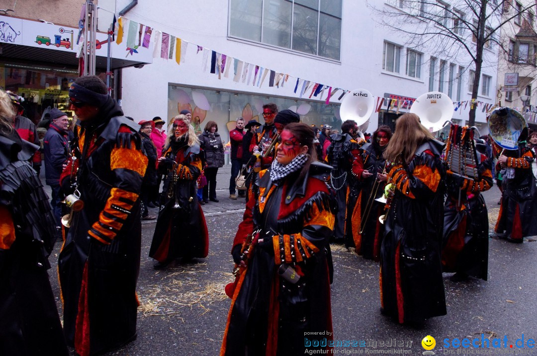 Narrenbaumumzug der Poppele-Zunft: Singen am Bodensee, 07.02.2013