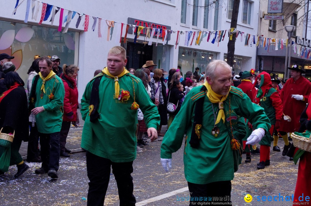 Narrenbaumumzug der Poppele-Zunft: Singen am Bodensee, 07.02.2013