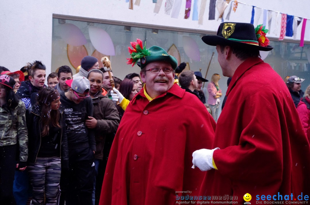 Narrenbaumumzug der Poppele-Zunft: Singen am Bodensee, 07.02.2013