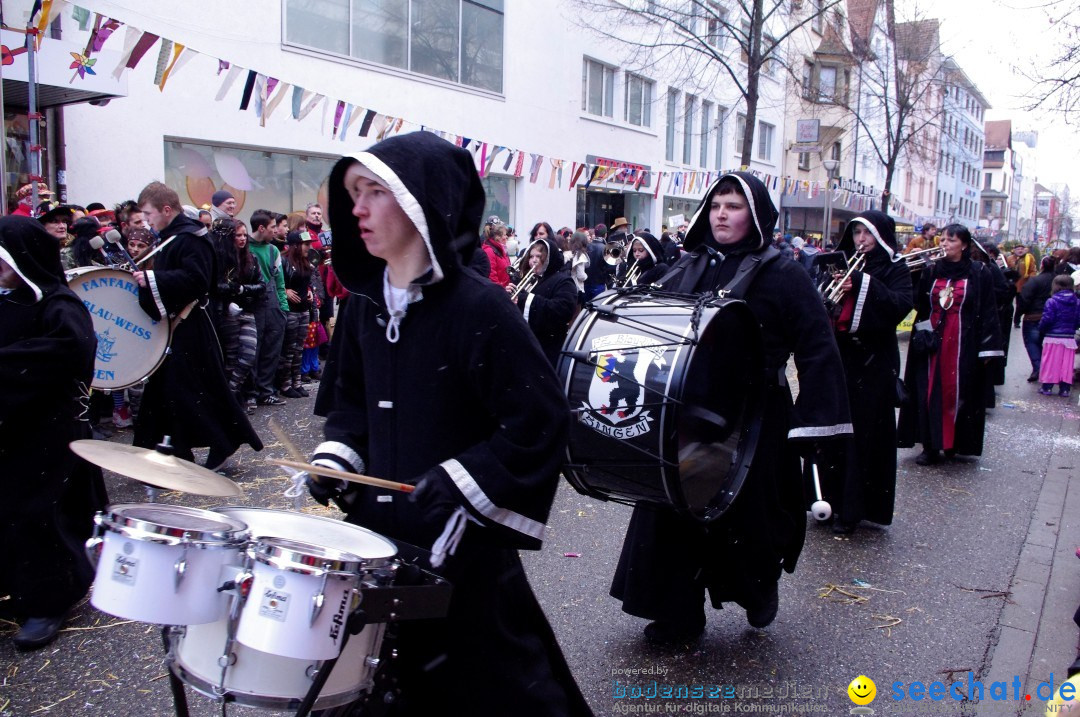 Narrenbaumumzug der Poppele-Zunft: Singen am Bodensee, 07.02.2013