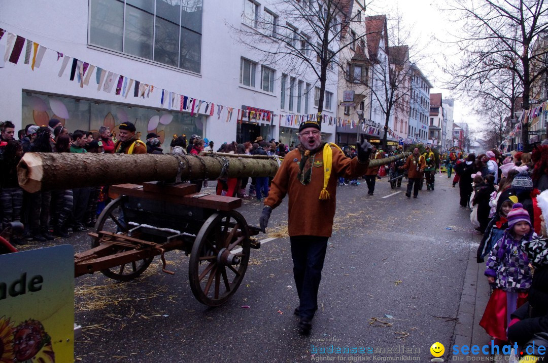 Narrenbaumumzug der Poppele-Zunft: Singen am Bodensee, 07.02.2013