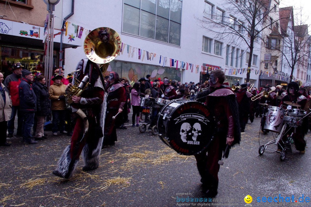 Narrenbaumumzug der Poppele-Zunft: Singen am Bodensee, 07.02.2013