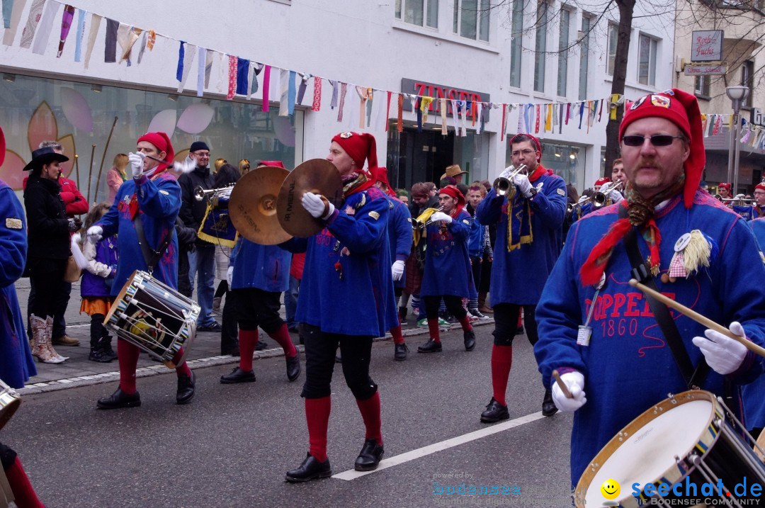 Narrenbaumumzug der Poppele-Zunft: Singen am Bodensee, 07.02.2013