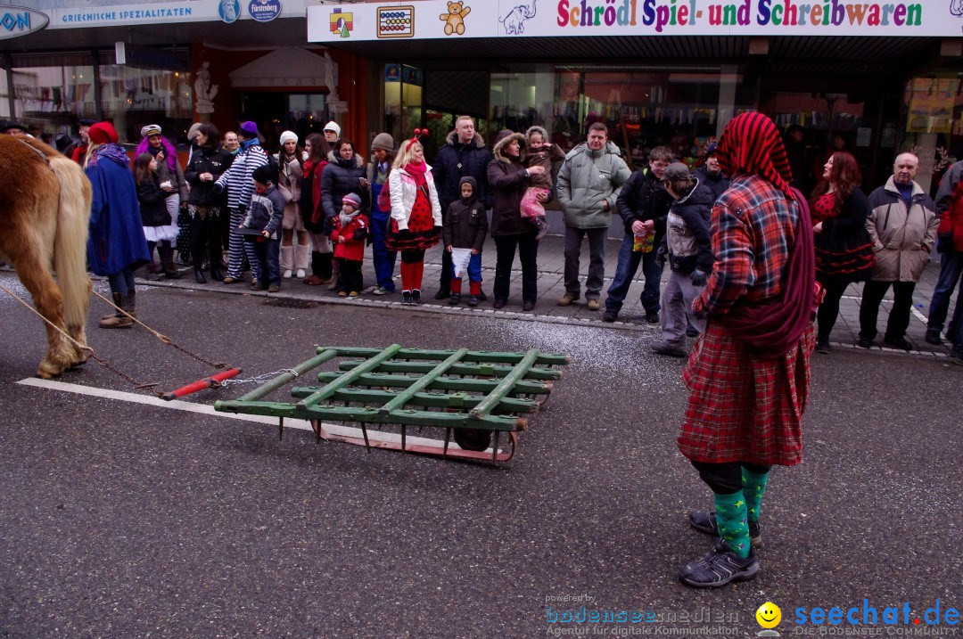 Narrenbaumumzug der Poppele-Zunft: Singen am Bodensee, 07.02.2013