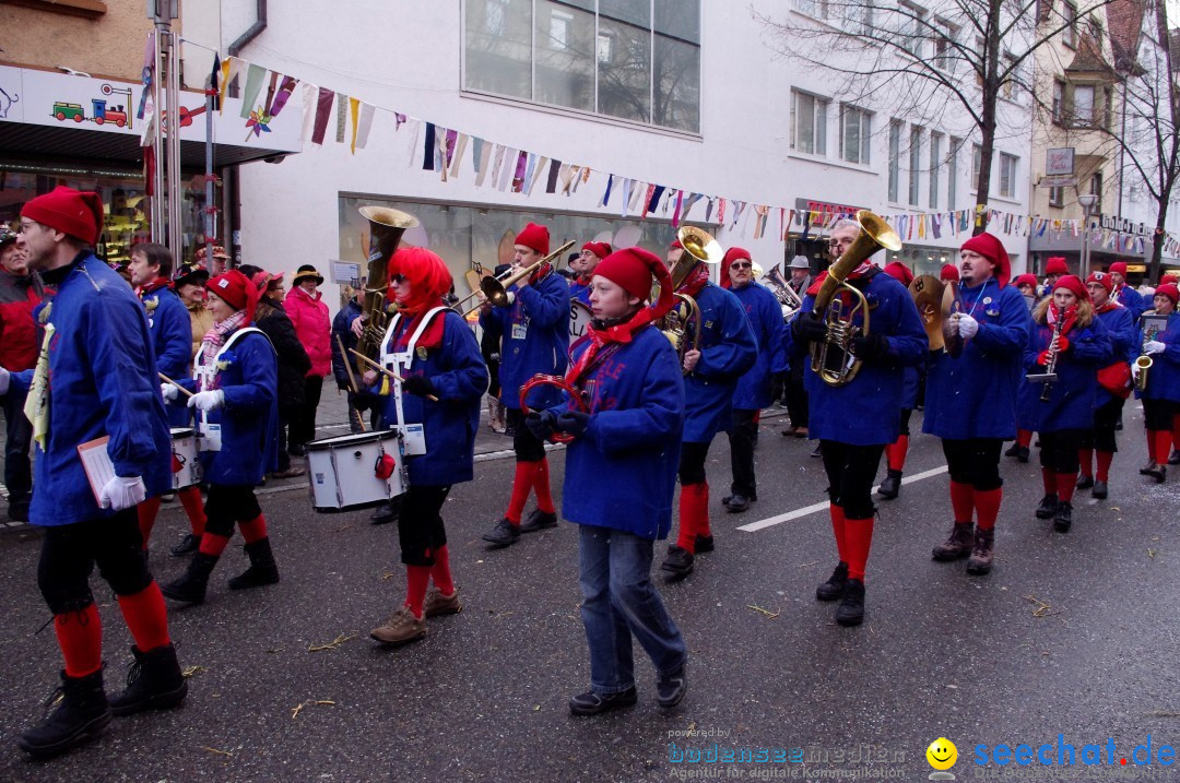 Narrenbaumumzug der Poppele-Zunft: Singen am Bodensee, 07.02.2013