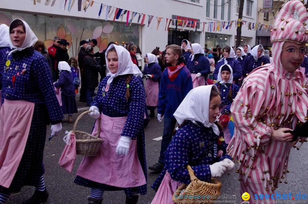 Narrenbaumumzug der Poppele-Zunft: Singen am Bodensee, 07.02.2013