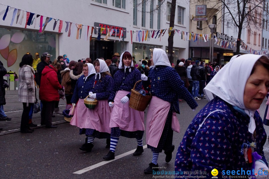 Narrenbaumumzug der Poppele-Zunft: Singen am Bodensee, 07.02.2013