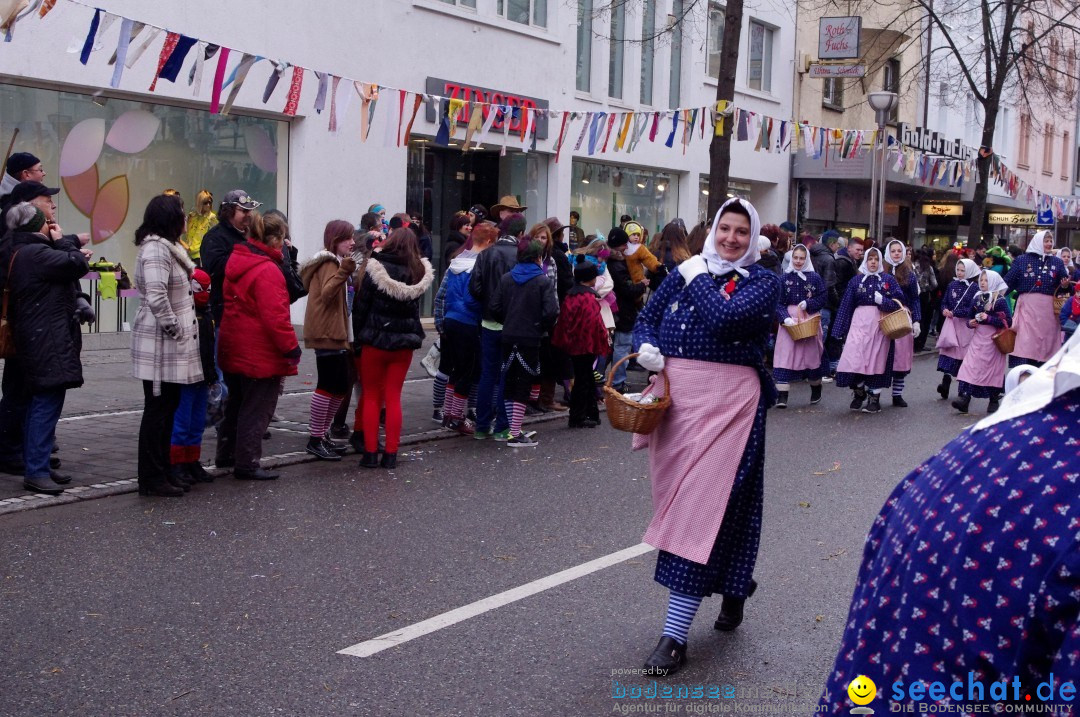 Narrenbaumumzug der Poppele-Zunft: Singen am Bodensee, 07.02.2013