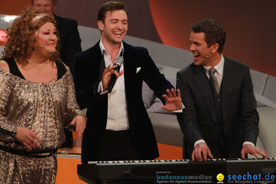 Wetten, dass..? Live: Justin Timberlake, Bruno Mars und Heino: Friedrichsha