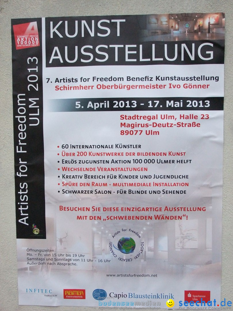 Kunstausstellung -  Artists for freedom: Ulm, 05.04.2013