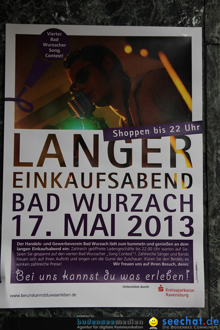 Langer Einkaufsabend mit Song Contest: Bad-Wurzach, 17.05.2013