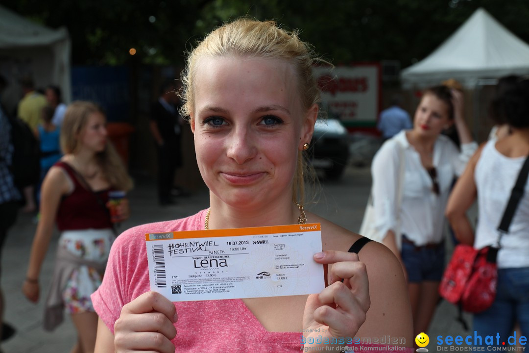 Lena + Glasperlenspiel am Hohentwielfestival: Singen, 18.07.2013