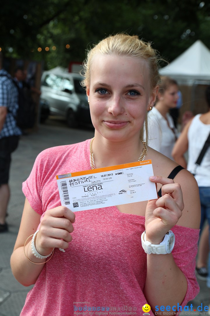 Lena + Glasperlenspiel am Hohentwielfestival: Singen, 18.07.2013