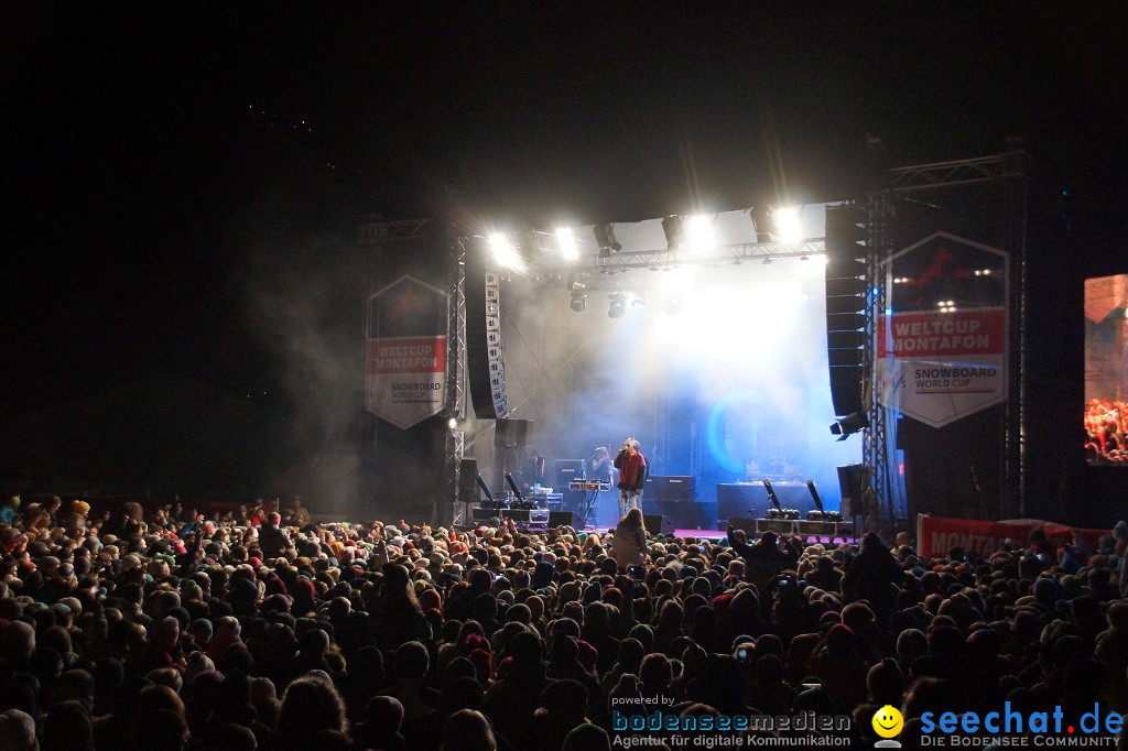 CRO Konzert auf dem FIS Snowboardcross Weltcup: Montafon, 07.12.2013