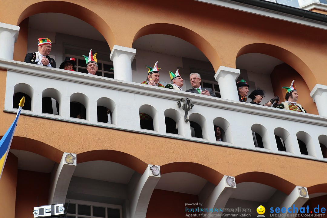 Narrenbaumstellen, Winfried Kretschmann: Stockach am Bodensee, 27.02.2014