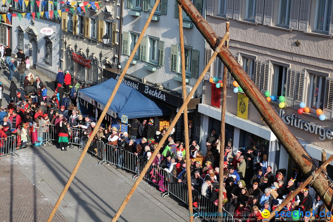 Narrenbaumstellen, Winfried Kretschmann: Stockach am Bodensee, 27.02.2014