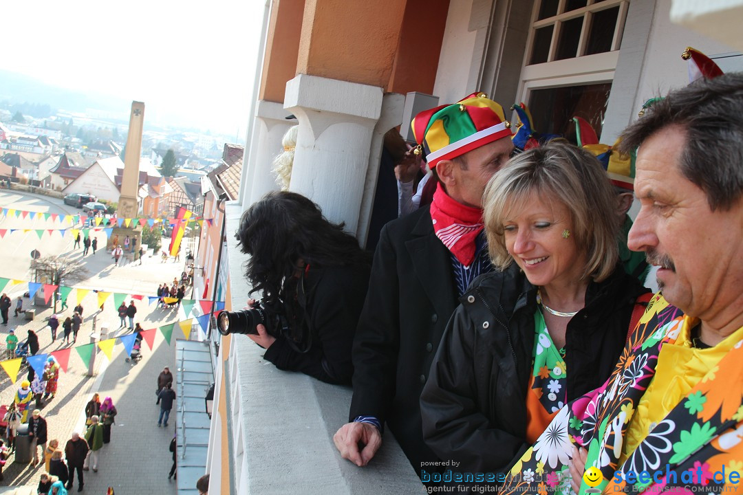 Narrenbaumstellen, Winfried Kretschmann: Stockach am Bodensee, 27.02.2014