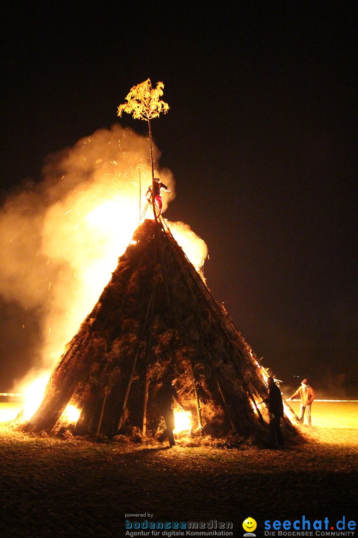 Funkenfeuer Fasnet - Ursaul bei Stockach am Bodensee, 09.03.2014