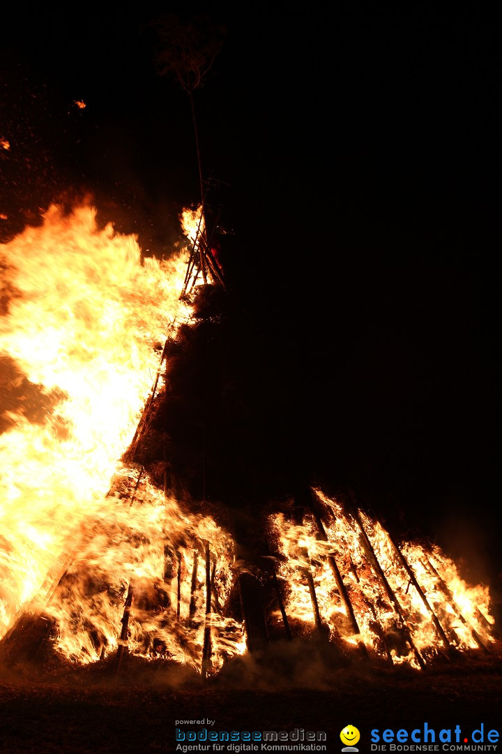 Funkenfeuer Fasnet - Ursaul bei Stockach am Bodensee, 09.03.2014